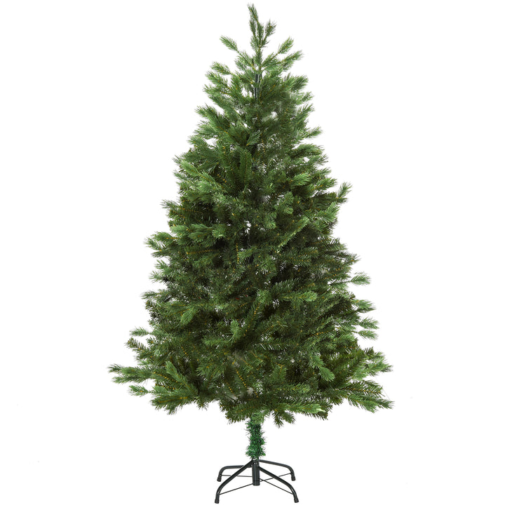 Árvore Artificial de Natal com Base Dobrável 934 Galhos PE e PVC Árvore de Natal Decorativa para Exterior Interior Ø105x210cm Verde
