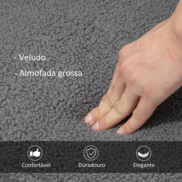 Poltrona Baloiço Poltrona de Sala de Estar Oscilação de 40° com Pés de Madeira de Faia e Estrutura de Aço para Dormitório Carga Máxima 120 kg 71x92x101 cm Cinzento Escuro