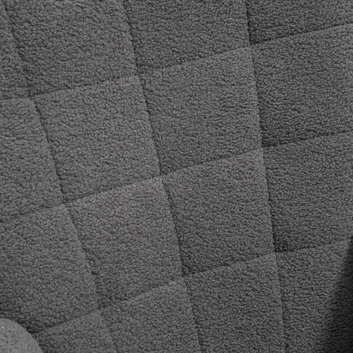 Poltrona Baloiço Poltrona de Sala de Estar Oscilação de 40° com Pés de Madeira de Faia e Estrutura de Aço para Dormitório Carga Máxima 120 kg 71x92x101 cm Cinzento Escuro