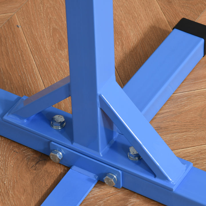 Barra de Ginástica para Crianças acima de 3 Anos Barra de Treino com Altura Ajustável 92-150 cm Barra Horizontal de Ginástica Carga 75 kg 194x121x150 cm Azul
