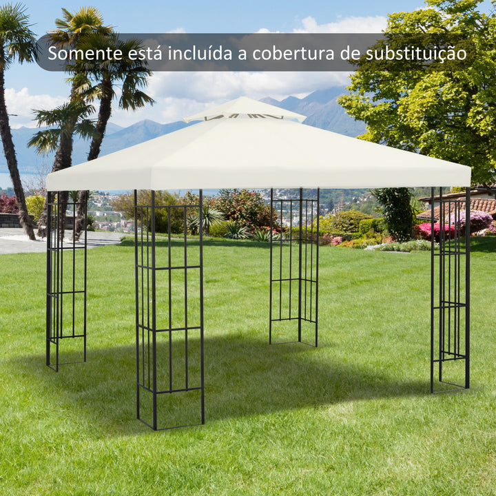 Substituição do Telhado para o Pavilhão 3x3m Poliéster Creme