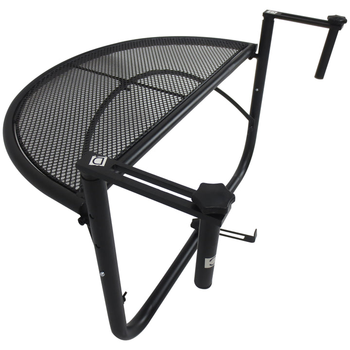 Mesa de Suspensão de Varanda Semicircular 60x45x50 cm Ajustável