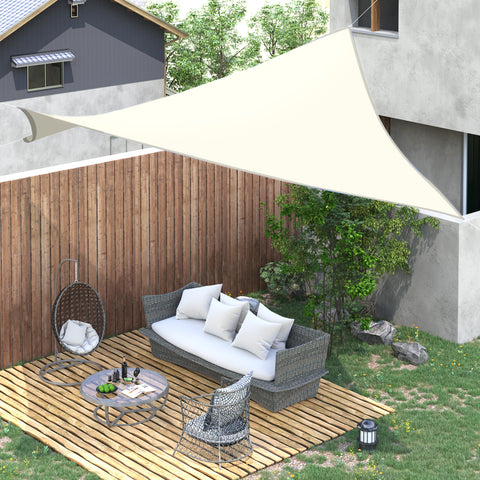 Toldo vela tretangular 3x3 para varanda jadim Proteção UV resistente à água creme
