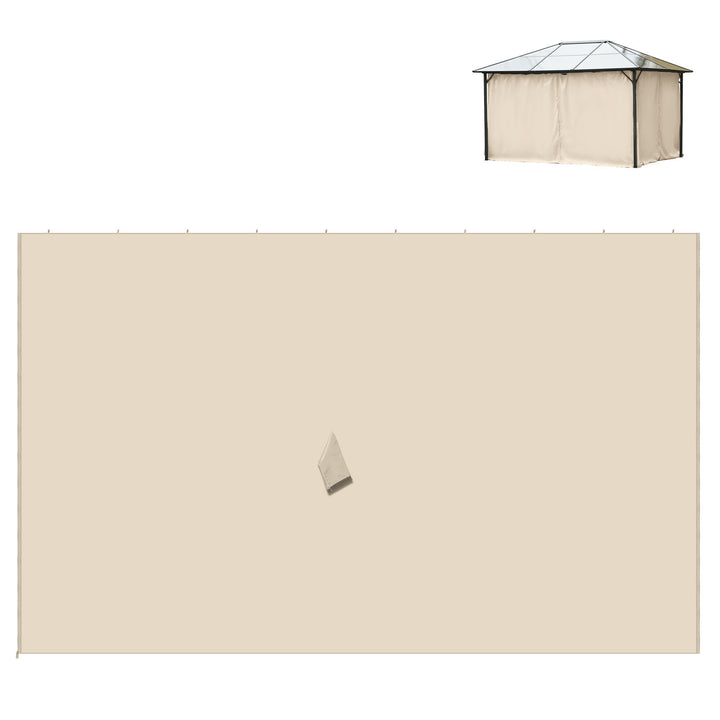 4 Paredes Laterais para Tenda 352x205 cm Laterais para Tenda Universal com Ganchos e Argola em C para Tenda de Jardim Terraço Bege