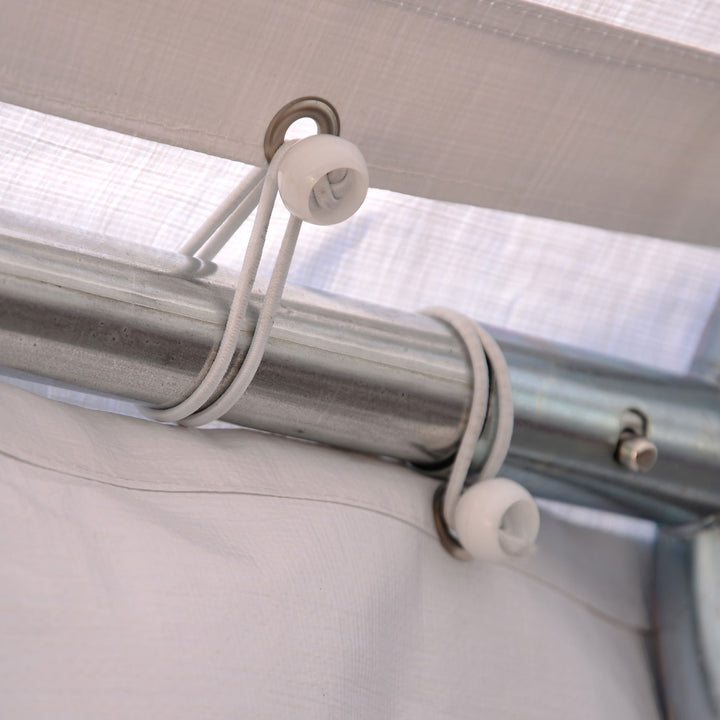 Pérgola de Jardim 400x400x280cm para Festa ou Casamento Com 4 Janelas 2 Portas