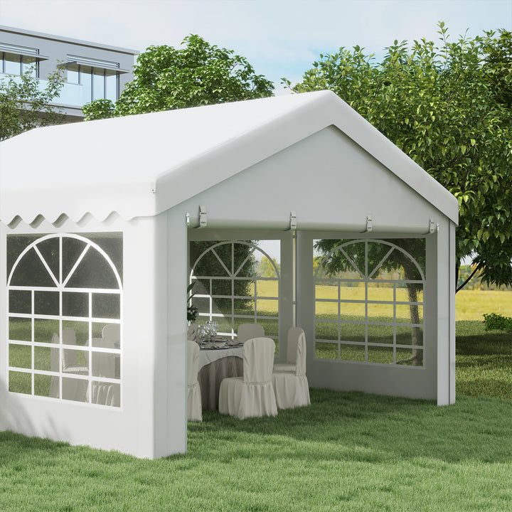 Pérgola de Jardim 400x400x280cm para Festa ou Casamento Com 4 Janelas 2 Portas