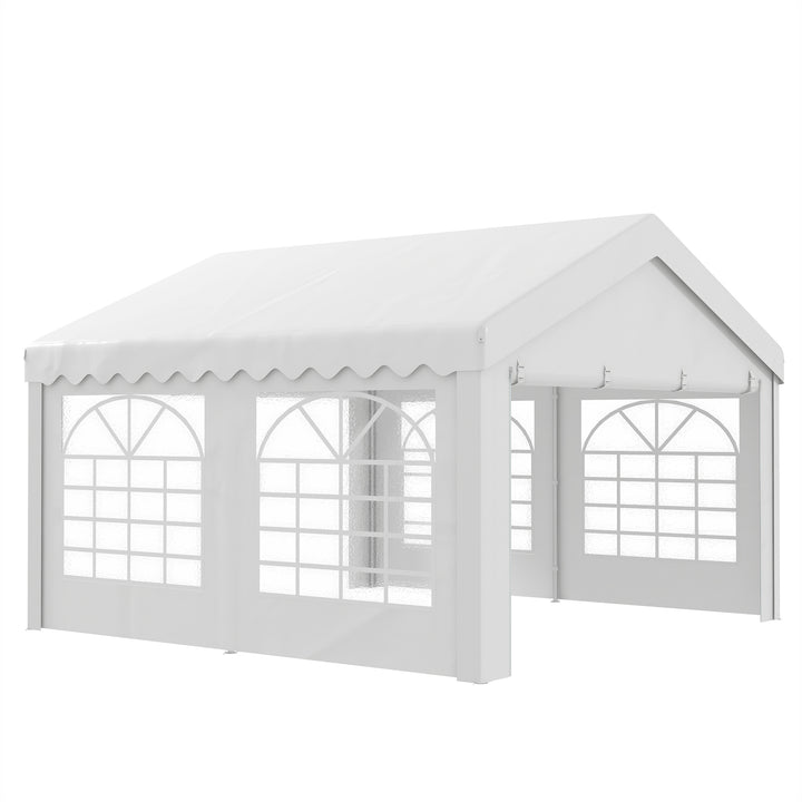 Pérgola de Jardim 400x400x280cm para Festa ou Casamento Com 4 Janelas 2 Portas