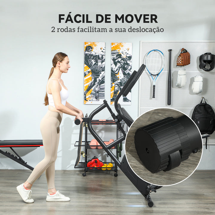 Bicicleta Estática Silenciosa de 8 Níveis de Resistência Magnética com Assento Ajustável Ecrã LCD e Suporte para Telemóvel para Treino em Casa Carga 100 kg 103-139x61x100,5 cm Preto