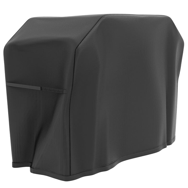 Capa Protetora para Barbecue Retangular Capa Protetora para Barbecue de Tecido Oxford 420D Anti-UV Impermeável Antipó com Cordão 124x61x91 cm Preto