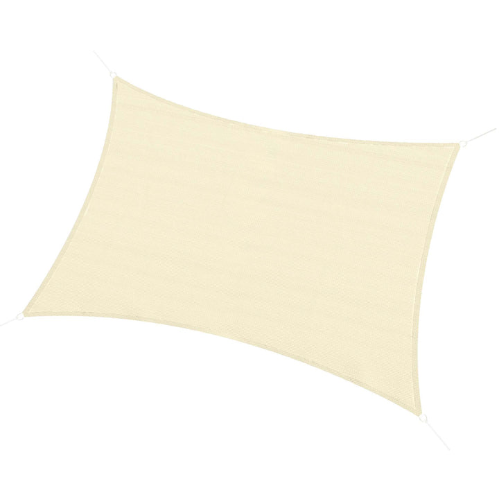 Toldo Vela 3x4m Quadrado para Terraço Jardim Camping creme