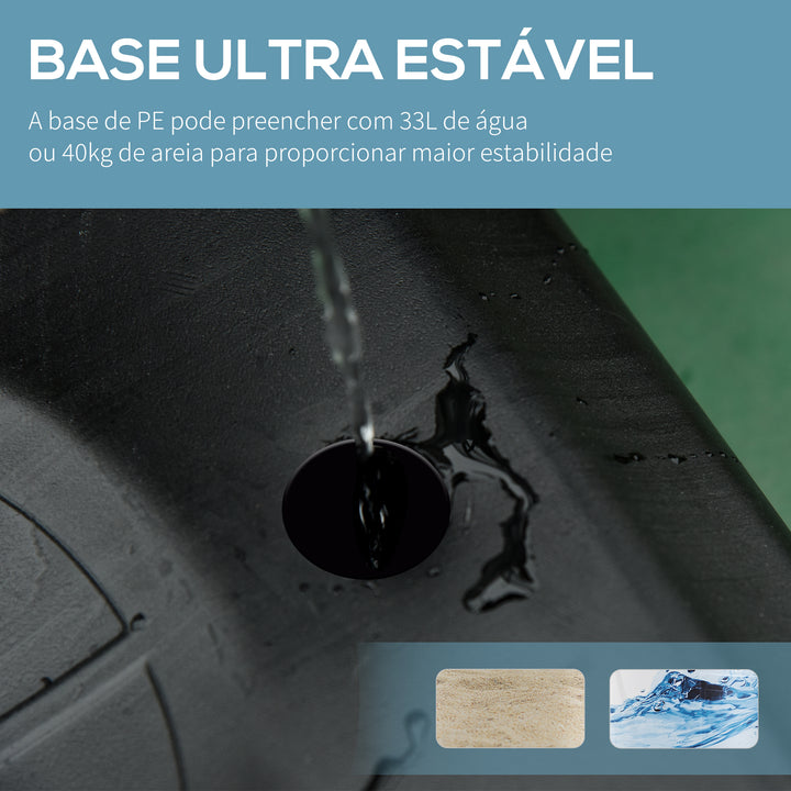 Cesta de Basquetebol Ajustável de 160-210cm Aro de Basquetebol com Suporte de Aço Base Recarregável 2 Rodas para Crianças e Adultos 75x83x261cm Vermelho e Preto