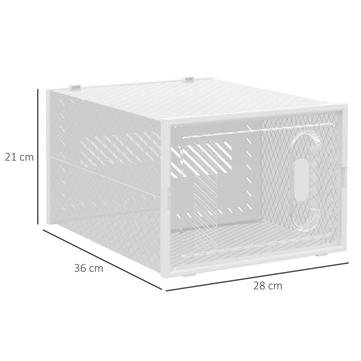 Armário Modular de Plástico Sapateira Modular com 8 Cubos Portas Magnéticas Organizador de Sapatos para Entrada Corredor Dormitório 28x36x21cm Transparente