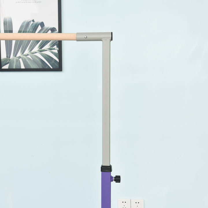 Barra de Ginástica para Crianças acima de 3 Anos Barra de Treino com Altura Ajustável 92-150 cm Barra Horizontal de Ginástica Carga 75 kg 194x121x150 cm Roxo