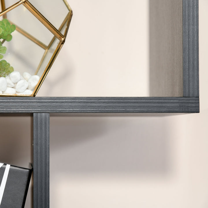 Estante com 6 Prateleiras para Livros - Cor: Preto – Material: Madeira - Dimensões 80 x 25 x 192 cm