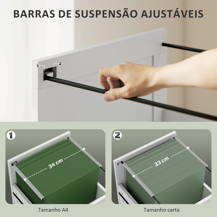 Secretária Rústica 120x50 cm Mesa de Secretária com 3 Gavetas e Bancada com Efeito Madeira Mesa para Computador para Estudo Escritório em Casa Branco