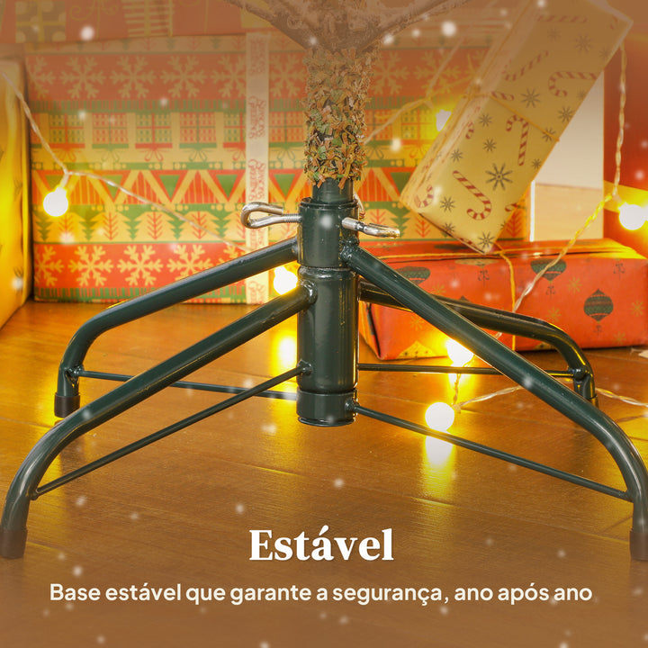 Árvore de Natal Artificial 180 cm Árvore de Natal Nevada Abeto Artificial com 1207 Ramos Base Dobrável e Fácil de Montar Decoração para Casa Escritório Festas Verde