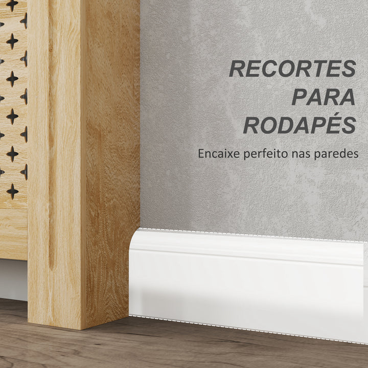 Cobertura de Radiador de MDF Proteção para Radiador para Sala de Estar Dormitório Corredor 78x19x82 cm Carvalho