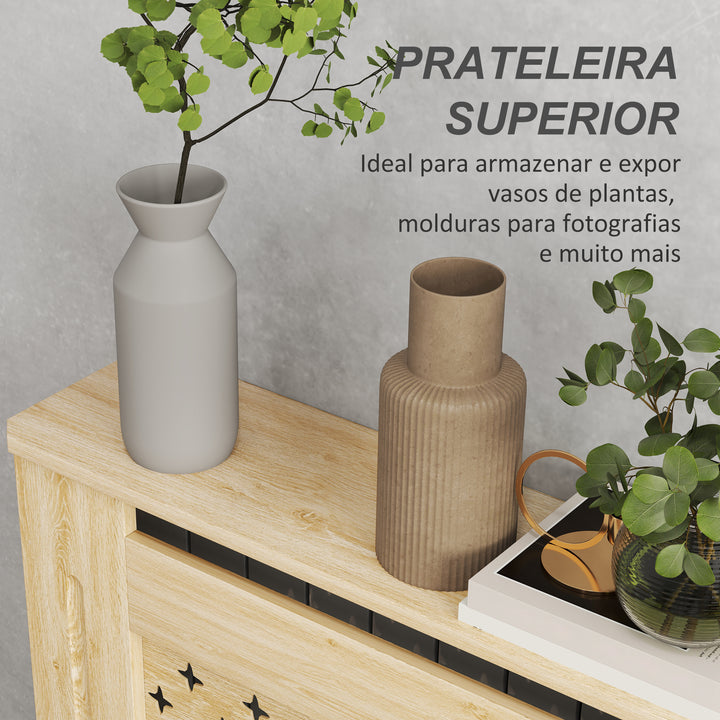 Cobertura de Radiador de MDF Proteção para Radiador para Sala de Estar Dormitório Corredor 78x19x82 cm Carvalho