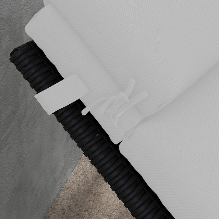 Almofada para Espreguiçadeira 196x63x6 cm Almofada para Espreguiçadeira de Algodão com Tecido Repelente à Água Almofada de Assento e Encosto para Jardim Varanda Cinza Claro