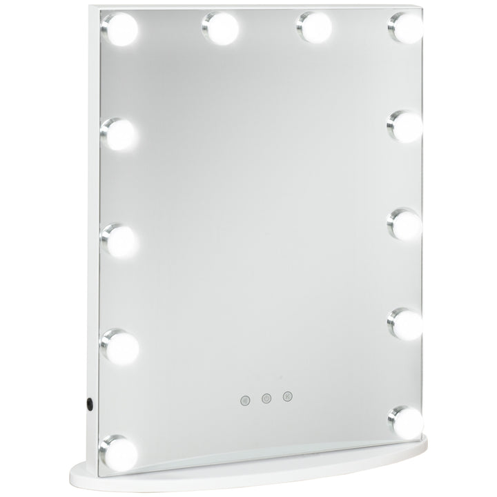 Espelho de maquiagem de Luzes LED Ajustável controle Tátil 41,5x13,5x51 Branco
