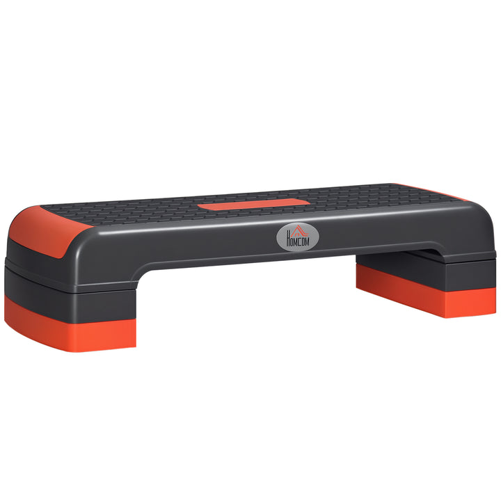 Plataforma Step Fitness Step de Aeróbico com Altura Ajustável de 10/15/20cm Plataforma de Exercício em Casa Ginásio Oficina Carga 150kg 78x28x20cm Vermelho e Cinza