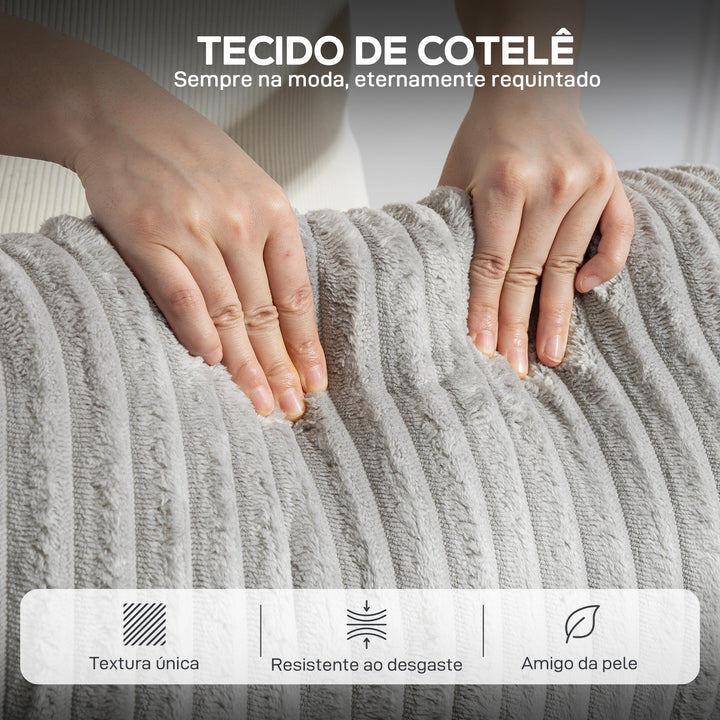 Poltrona Relax Reclinável Poltrona Reclinável Manual Estofada em Veludo Instalação Rápida Apoio para Pés Acolchoamento Grosso Para Sala de Estar Quarto Escritório 73x86x100 cm Cinza