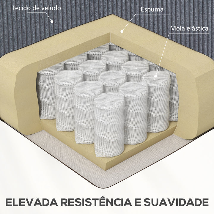 Poltrona Relax Reclinável Elétrica Levanta Pessoas, com Porta USB, Controlo Remoto, Apoio para os Pés, Estofada em Veludo, Bolsos Laterais, Cinzento Escuro
