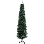 Árvore de Natal Artificial Altura 190 cm com 570 Ramos de PVC Ignífugos Base Dobrável e Suporte Metálico Decoração de Natal para Interiores Ø53x190 cm Verde