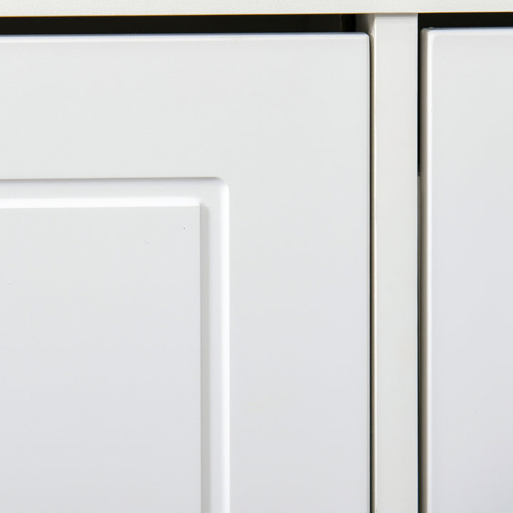 Banco Sapateiro com Armazenamento para 8 Pares de Sapatos com 2 Gavetas Prateleiras Ajustáveis e Almofada Acolchoada para Entrada Corredor 104x24x55cm Branco