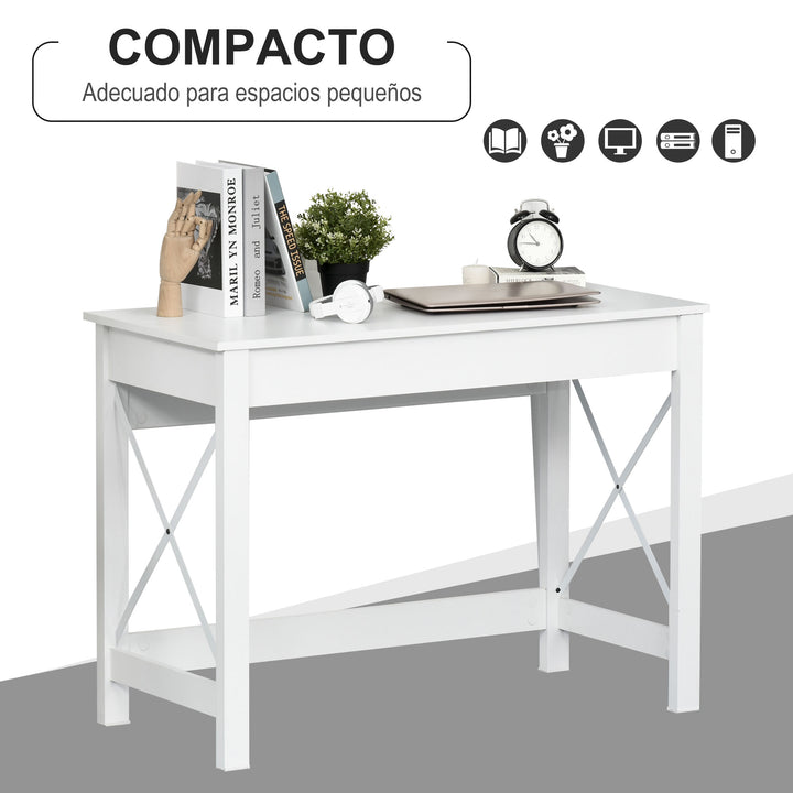 Mesa de escritório multifuncional moderna e minimalista 105x50x76 cm Branco