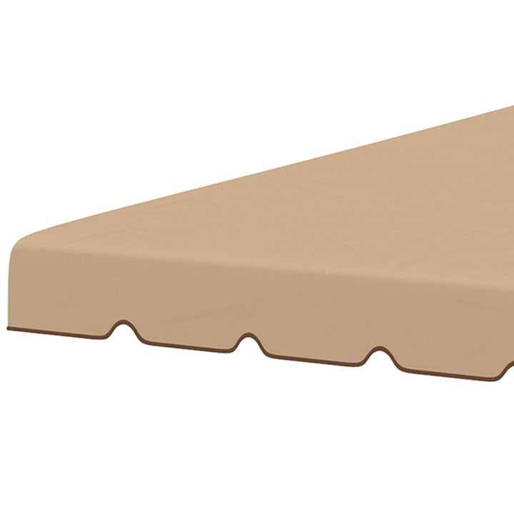 Cobertura de Substituição para Pérgola 300x300 cm Teto de Substituição para Pérgolas Exterior com Duplo Teto e 8 Orifícios de Drenagem Cáqui