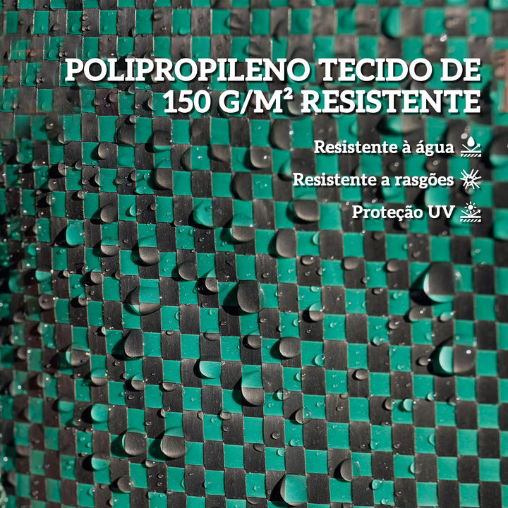 Conjunto de 3 Sacos de Resíduos de Jardim 272L Sacos para Resíduos Resistentes com Pegas Reforçadas e Aros Flexíveis Dobráveis e Reutilizáveis Ø67x76 cm Verde