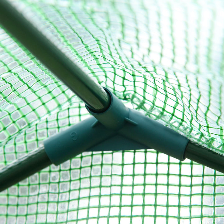 Estufa Transparente de Jardim 180x100x168 cm Estufa de Jardim com Porta Enrolável e Estrutura de Aço Verde