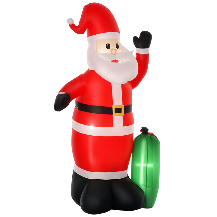 Pai Natal Inflável Decoração de Natal Com LED Soprador de Luz 150 × 60 × 240cm