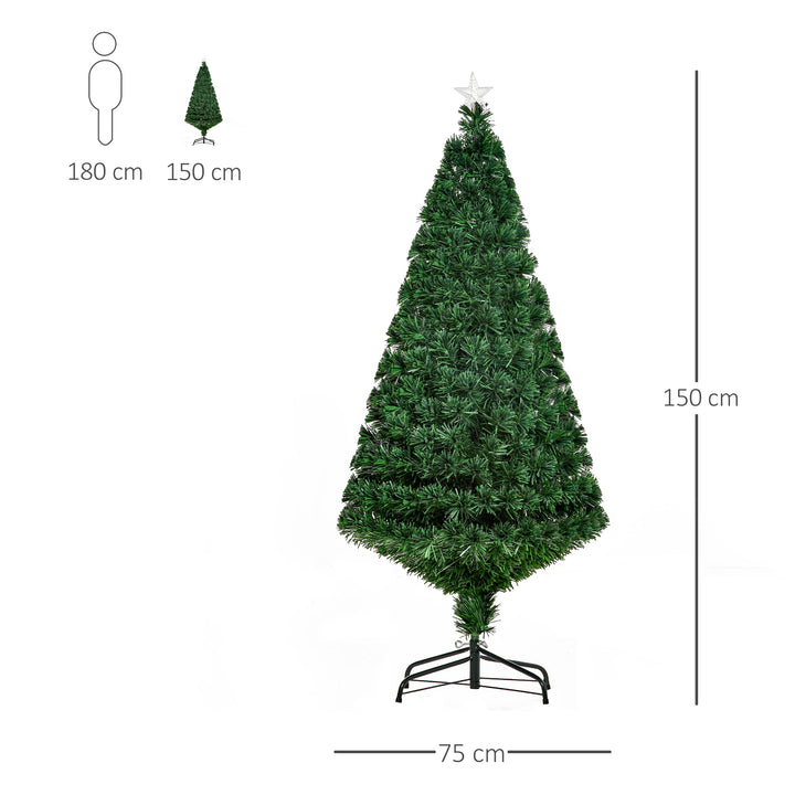 Árvore de Natal Verde F 60 x 150 cm + Luzes LED