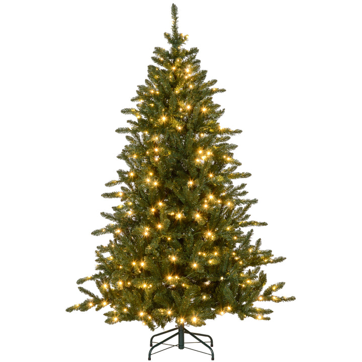 Árvore de Natal 180 cm Árvore de Natal Artificial com 310 Luzes LED 872 Ramos e Suporte de Metal Árvore Natalina para Sala Interior Verde