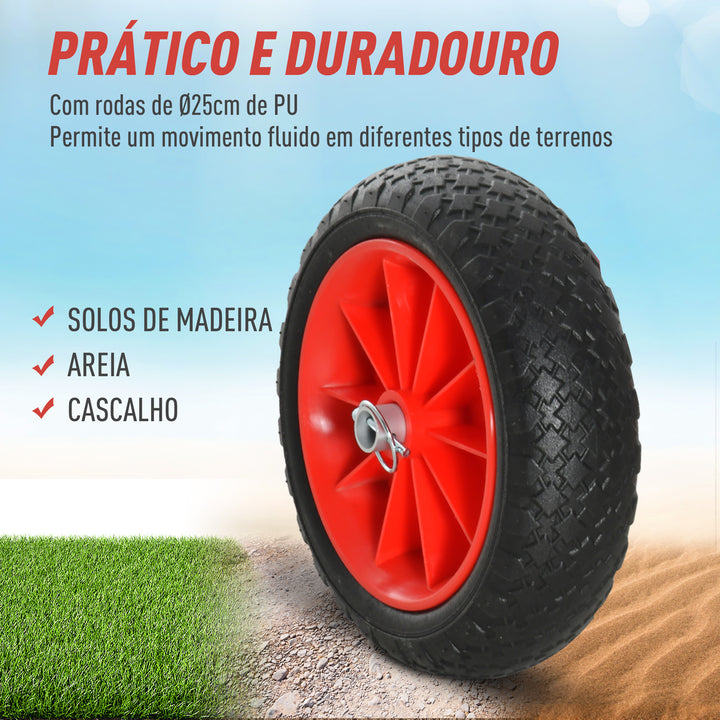 Reboque de trasporte dobrável com rodas para Caiaque canoa Carga 60kg 60x30x37cm