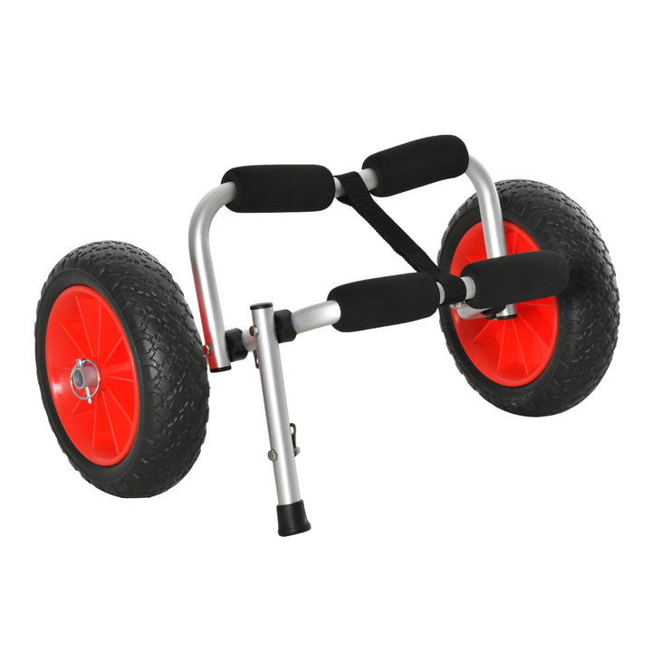 Reboque de trasporte dobrável com rodas para Caiaque canoa Carga 60kg 60x30x37cm