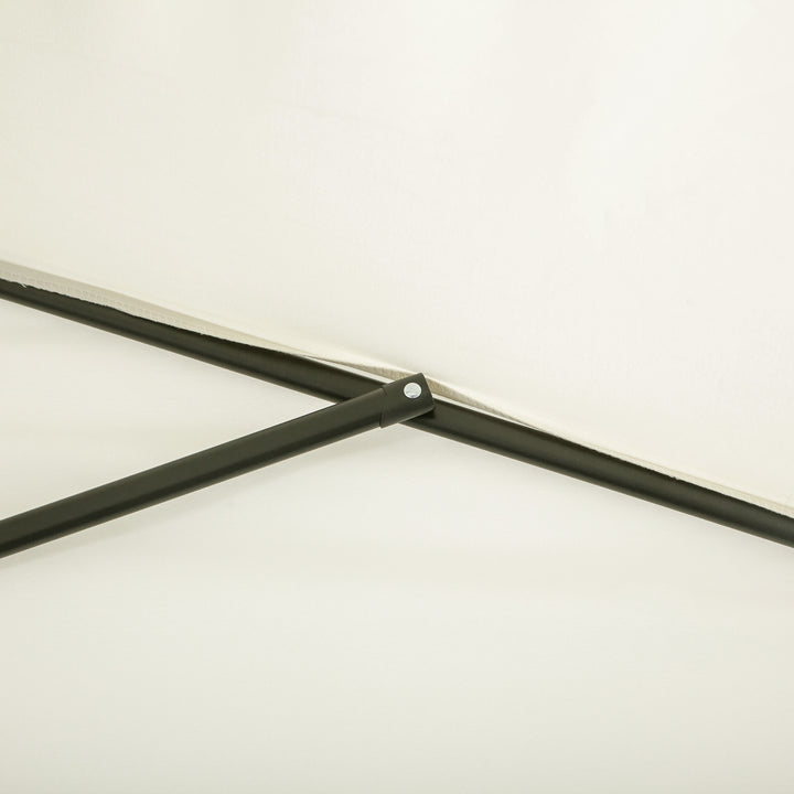 Guarda-sol de meia tela de jardim Parasol do pátio Terraço Retângulo 230x130x245 cm