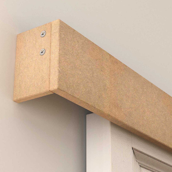 Kit de instalação com trilho e guia para porta deslizante - Alumínio e Madeira - 200x3,05x3,06 cm