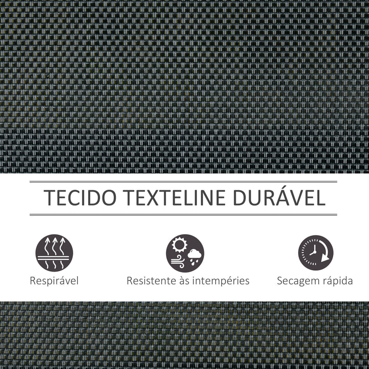 Banco de Balanço para Jardim de 3 Lugares Banco de Baloiço para Exterior com Apoios de Braços Capacidade 300 kg para Terraço Varanda Pátio 151x75x85 cm Preto
