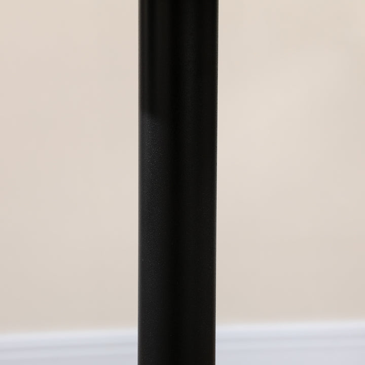 Mesa de Cozinha Redonda Mesa de Jantar Moderna para 2 Pessoas com Base de Aço e Almofadas Antiderrapantes Ø80x75 cm Preto