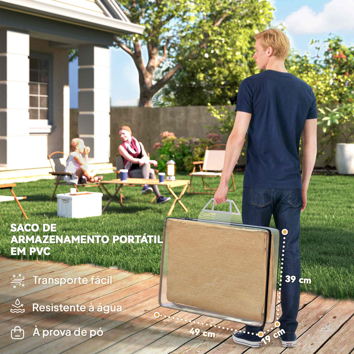 Toldo Vela quadrado 4x6m proteção UV Poliéster resistente a água para Patio Terraço Jardím cor areia