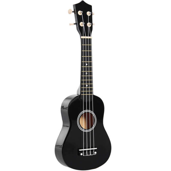 Ukelele de 21 Polegada para Iniciantes com Cordas de Nylon 53X17,5X6,2 cm Preto