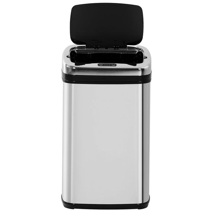 Caixote do lixo com Sensor de Movimento Automático- Cor: Prateado- Aço Inoxidável- 33 x 25 x 58 cm