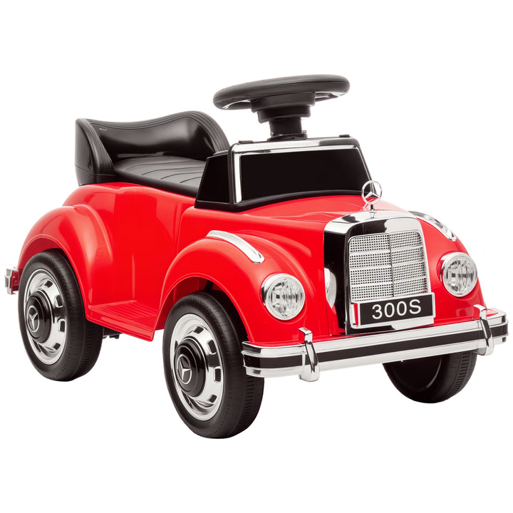 Carro Andador com Licença da Mercedes-Benz 300S Carro Andador para Crianças de 18-48 Meses com Armazenamento Volante Sistema Anti-Tombo Carga 25 kg 77,5x41,5x45 cm Vermelho