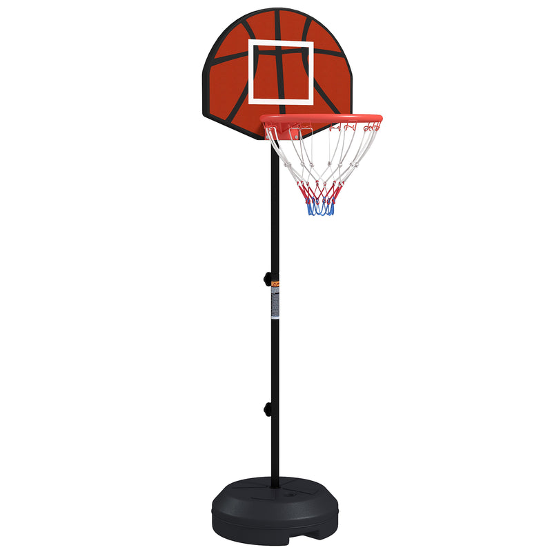 Tabela de Basquetebol com Altura Ajustável 129-179 cm Aro de Basquetebol com Alvo Magnético e Dardos Base Reenchível Ø38x129-179 cm Preto