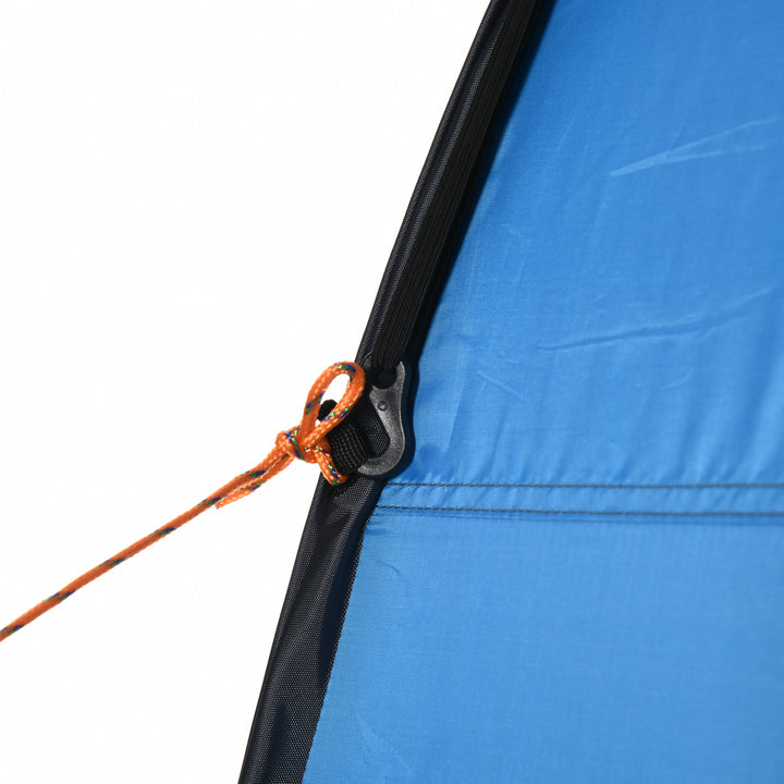 Tenda de Duche Tenda de Privacidade Portátil com 1 Gancho Bolso Bolsa de Transporte e UV20+ para Duche Trocador Sanita 126x124x189 cm Azul