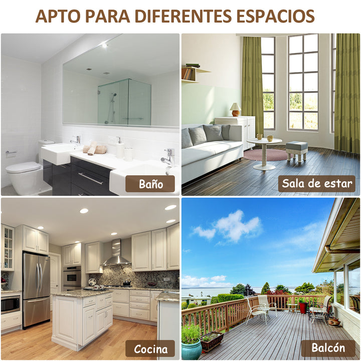 Prateleira para Banheiro com 5 níveis de Estrutura em Bambu Pinho 35x36x138.5cm Branco