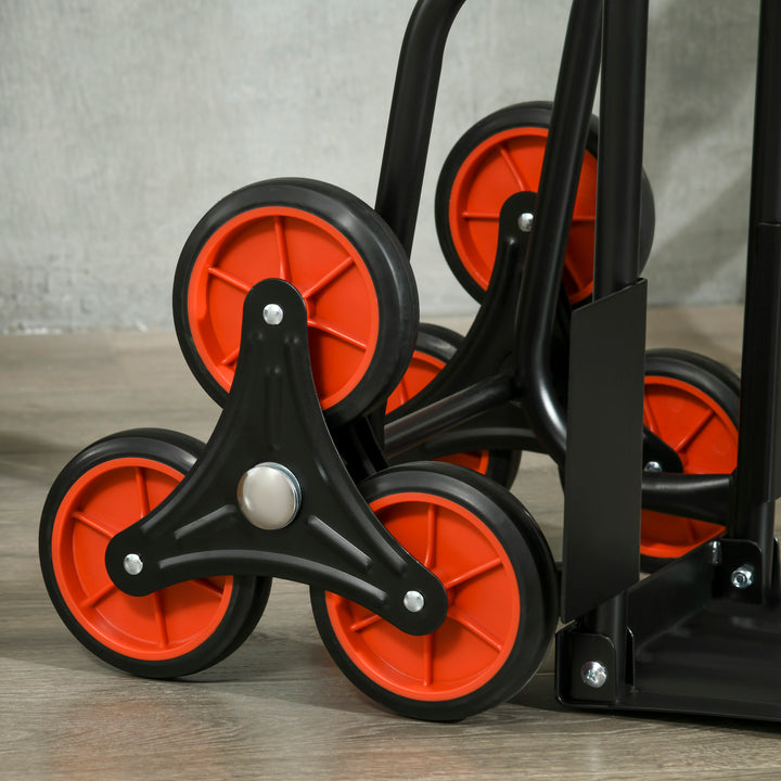 Carrinho de mão de escada dobrável com rodas Carrega 150 kg de carrinho de mão portátil para armazéns de entrega